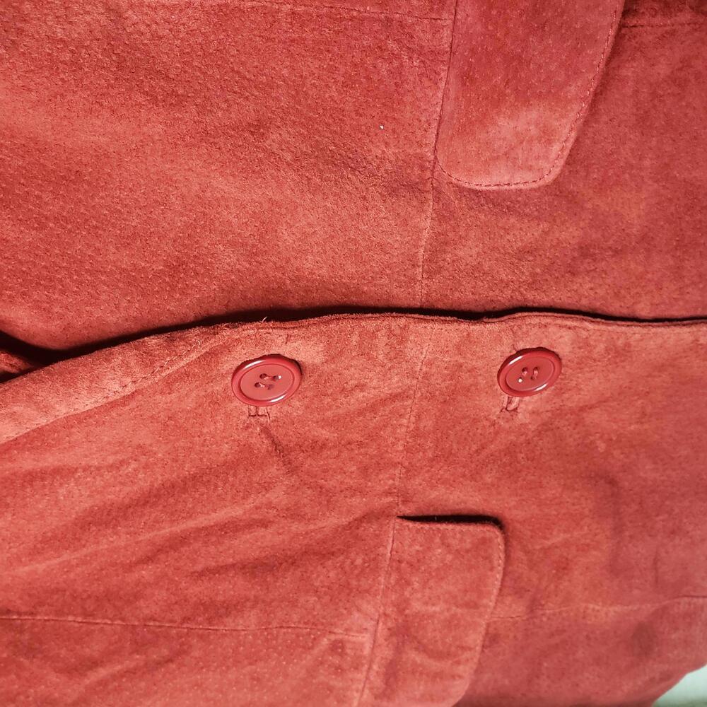 Vtg Bagatelle Women's Sz 10 Auburn Genuine Leather Buttoned Collared Jacket(1819 - Picture 4 of 7